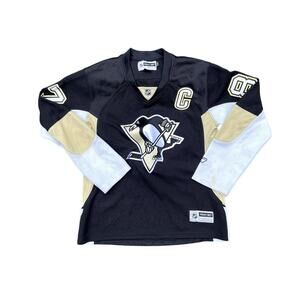 Reebok NHL Womens Pittsburgh Penguins Sidney Crosby Hockey Jersey Size M